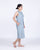 Pleated Sleeveless Dress - Light Blue