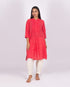 Raglan sleeve Pleated Kurta - Pink