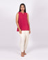 Short Sleeveless Kurta- Pink