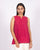 Short Sleeveless Kurta- Pink