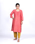 Pleated  U-cut Kurta - Pink