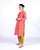 Pleated  U-cut Kurta - Pink