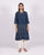 Jamdani Kalidar Kurta - Navy Blue