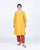 Angrakha Kurta - Yellow