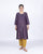 Pleated Jamdani U-cut Kurta - Violet