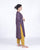 Pleated Jamdani U-cut Kurta - Violet