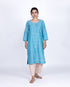 Pleated  U-cut Kurta - Sky Blue