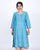 Pleated  U-cut Kurta - Sky Blue