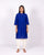 Raglan sleeve Pleated Kurta - Cobalt Blue