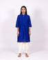 Raglan sleeve Pleated Kurta - Cobalt Blue